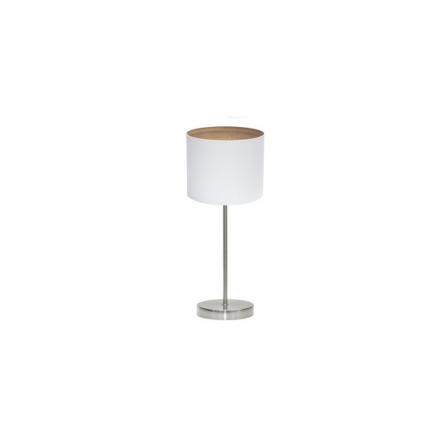 Sobremesa Tatiana 1xe14 Niquel/blanco-mad.Clara 42x17x17 Cm