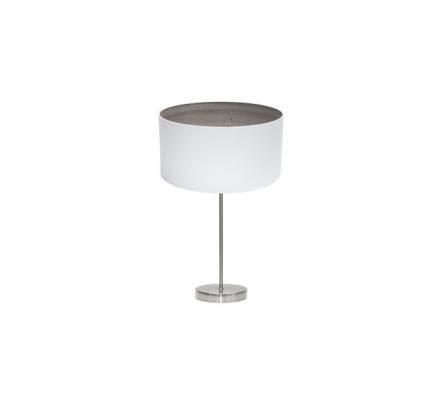 Sobremesa Tatiana 1xe27 Niquel/blanco-mad.Gris 63x30x30 Cm