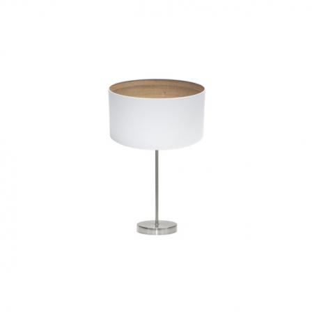 Sobremesa Tatiana 1xe27 Niquel/blanco-mad.Clara 63x30x30 Cm