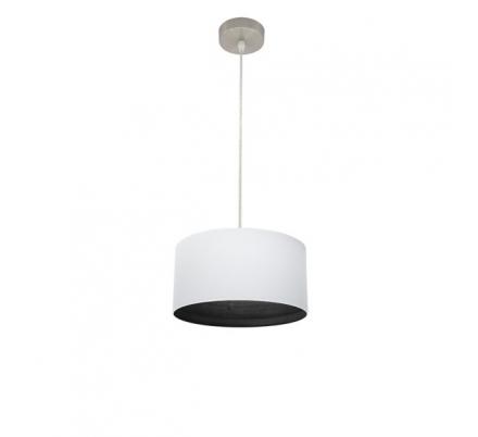 Colgante Tatiana 1xe27 Niquel/blanco-mad.Negra Regx30x30 Cm