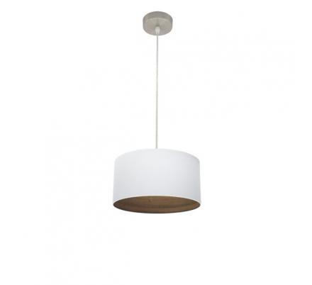 Colgante Tatiana 1xe27 Niquel/blanco-mad.Oscura Regx30x30 Cm