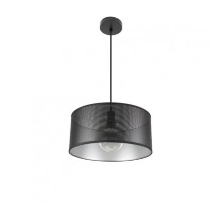 Colgante Anastasia 1xe27 Negro/negro-plata Regx40x40 Cm