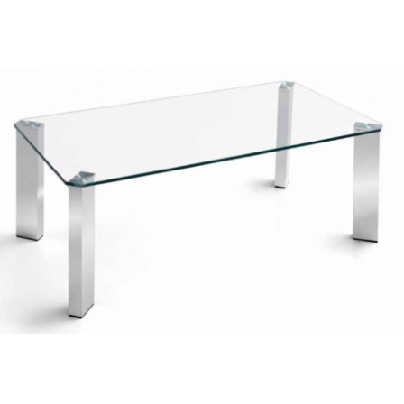 Mesa Centro Acero - Cristal...