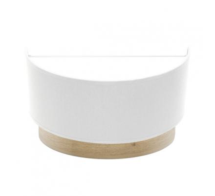 Aplique Olga 1xe27 Blanco/madera Clara 15x30x16 Cm
