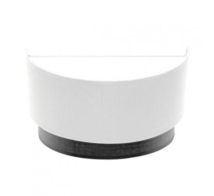 Aplique Olga 1xe27 Blanco/madera Negra 15x30x16 Cm