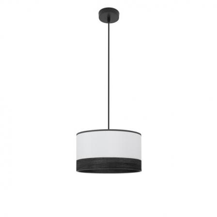Colgante Olga 1xe27 Negro/blanco-mad.negra Regx30x30 Cm