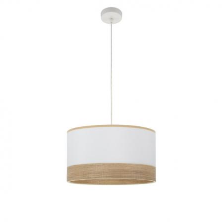 Colgante Olga 1xe27 Blanco/blanco-mad.clara Regx40x40 Cm