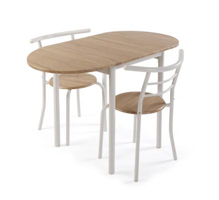 JUEGO MESA/2 SILLAS BLANCO
