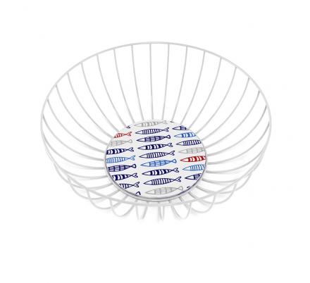 CESTA METALICA BLANCA FISH