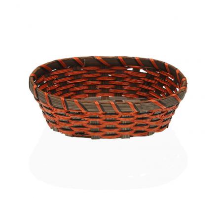 CESTA TRENZADA NARANJA