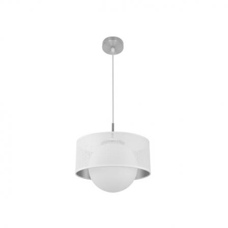Colgante Cosmico 1xe27 Niquel/blanco-plata Regx30x30 Cm