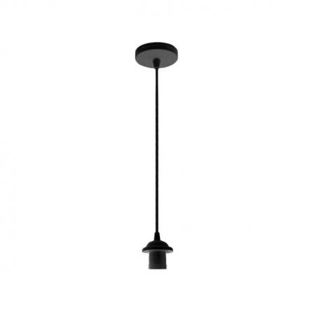 Armazon Colgante Disco P/pantalla Negro 1xe27 REgx10x10 Cm