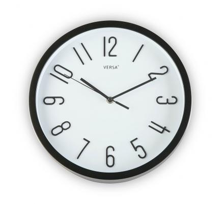 RELOJ DE PARED NEGRO DIA 30CM