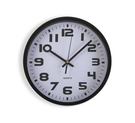 RELOJ COCINA NEGRO 25 CM