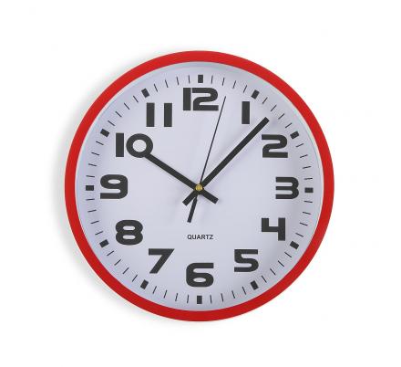 RELOJ COCINA ROJO 25 CM