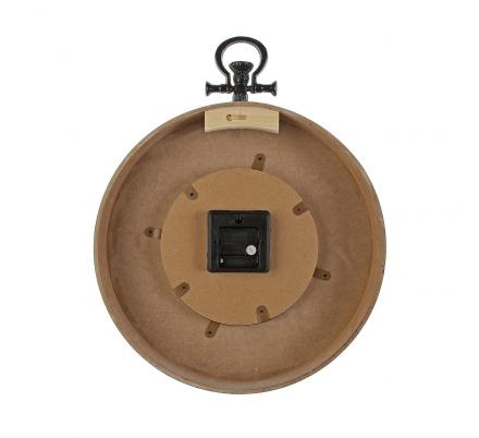 RELOJ PARED MADERA HOJAS