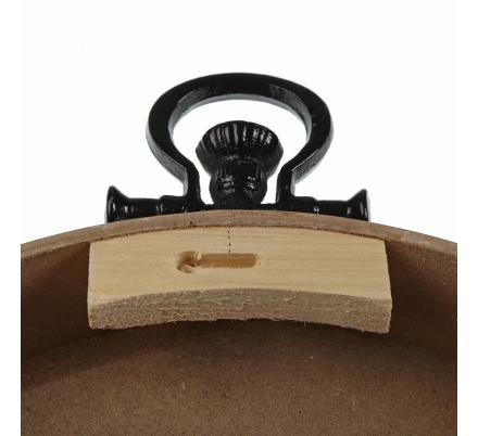 RELOJ PARED MADERA HOJAS