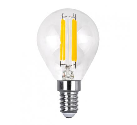 Bombilla Filamento Esferica 7x4,5d 4w 450lm E14 Clara 2700k
