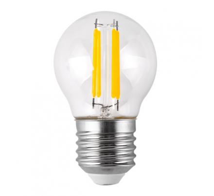 Bombilla Filamento Esferica 7x4,5d 4w Clara E27 450lm 2700k