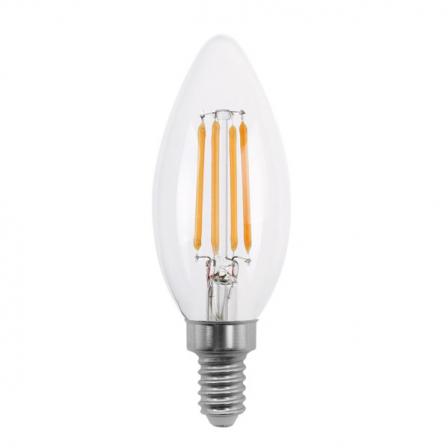 Bombilla Filamento Vela Clara 4w Regulable E14 10x3,5d 400lm 2700k
