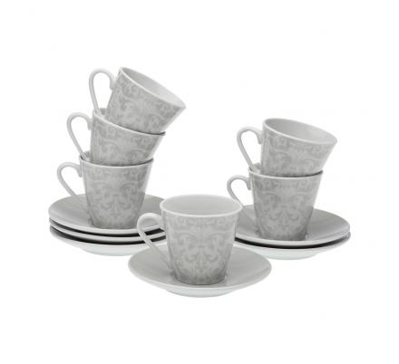 SET 6 TAZAS DE CAFE DAMASCO