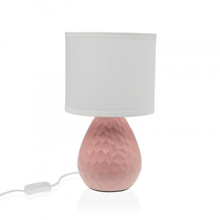 LAMPARA DE MESA ROSA/BLANCA