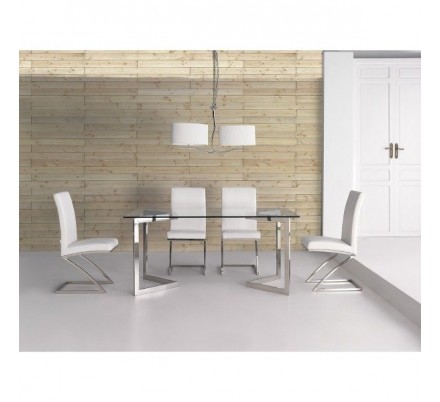 Silla Comedor modelo Leli Ecopiel - Acero Varios Colores