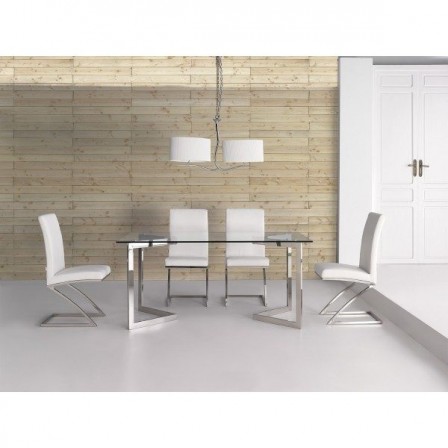 Silla Comedor modelo Leli Ecopiel - Acero Varios Colores
