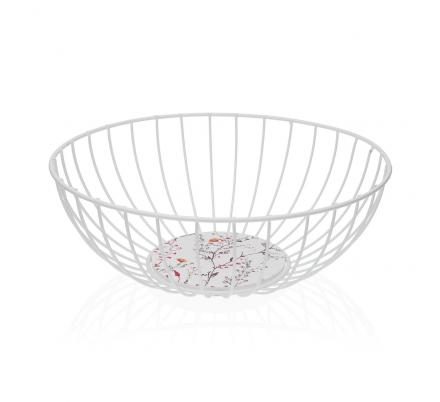 CESTA METALICA BLANCA BALBEC