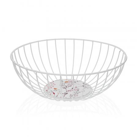 CESTA METALICA BLANCA BALBEC