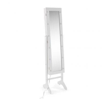 ESPEJO JOYERO BLANCO CON LED
