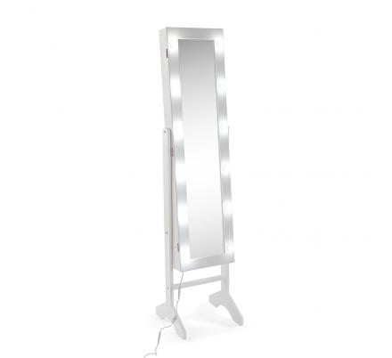 ESPEJO JOYERO BLANCO CON LED