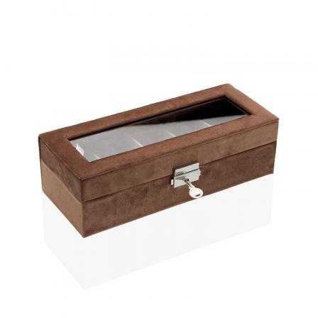 CAJA DE RELOJES MARRON