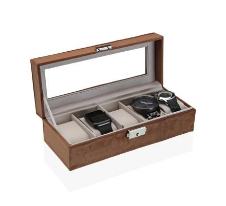 CAJA DE RELOJES MARRON