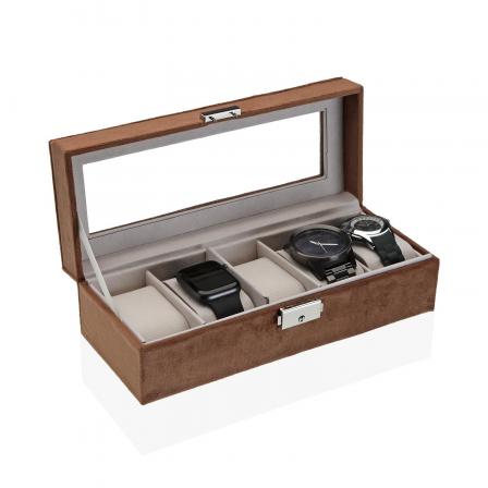 CAJA DE RELOJES MARRON