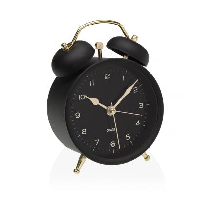 RELOJ DESPERTADOR NEGRO 9,7CM
