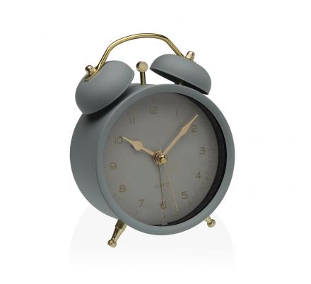 RELOJ DESPERTADOR GRIS 9,7CM