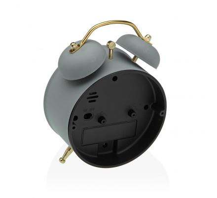 RELOJ DESPERTADOR GRIS 9,7CM