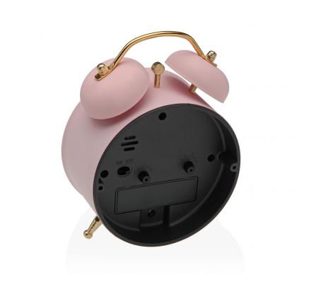 RELOJ DESPERTADOR ROSA 9,7CM