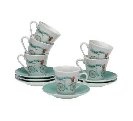 SET 6 TAZAS CAFE C/P CICLO