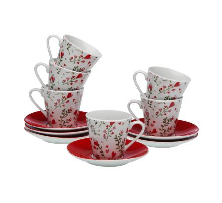 SET 6 TAZAS CAFE C/P LOVER