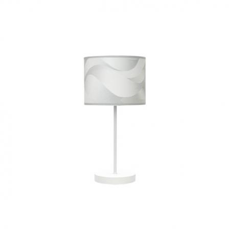 Sobremesa Moda 1xe14 Blanco/ola Gris 42x17x17cm