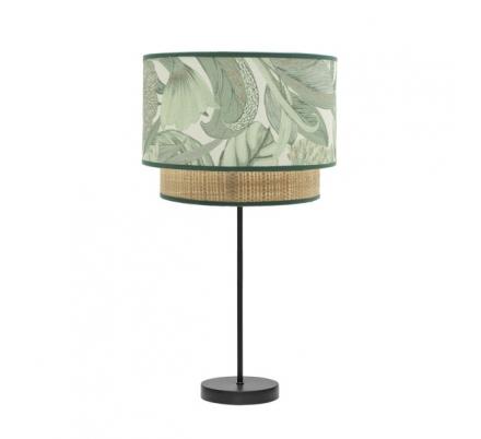 Sobremesa Grande Congo 1xe27 Negro/verde-natural 64x30x30 Cm