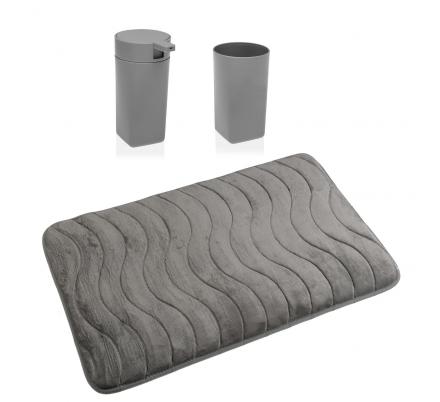 SET DISP.+VASO+ALFOMBRA GRIS