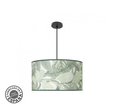 Colgante Moda 3xe27 Negro/hoja Verde Regx50x50cm C/difusor