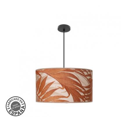 Colgante Moda 3xe27 Negro/hoja Caldera Regx50x50cm  C/difusor