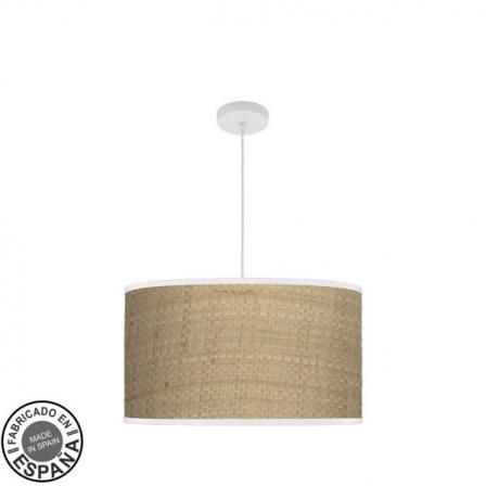 Colgante Moda 3xe27 Blanco/cañizo Claro Regx50x50cm C/difusor
