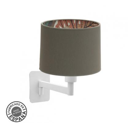 Aplique Tunez 1xe14 Blanco/topo-estampado 26,5x22x30 Cm