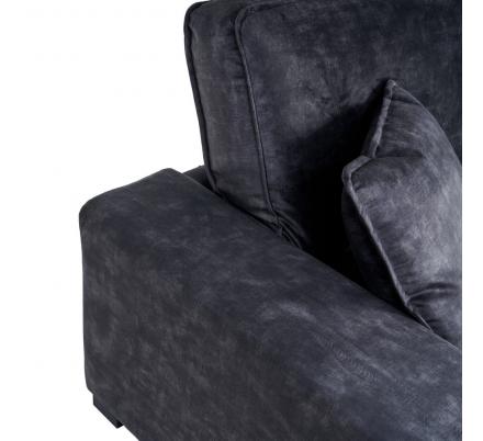 SOFÁ 3 PLAZAS GRIS OSCURO TEJIDO SALÓN 230 X 93 X 97 CM