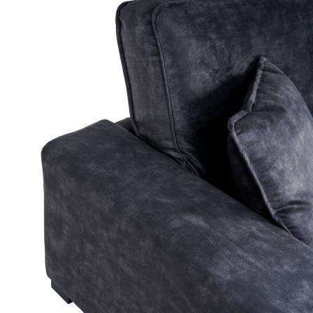 SOFÁ 3 PLAZAS GRIS OSCURO TEJIDO SALÓN 230 X 93 X 97 CM